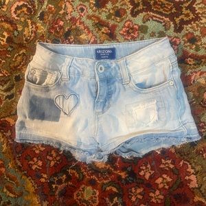Denim short shorts